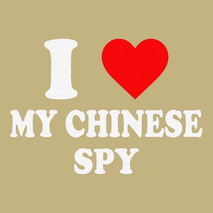I Love My Chinese Spy Heart China Flag Chinese Spy Meme T-Shirt