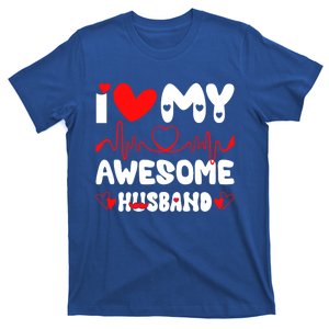 I Love My Awesome Husband Valentine's Day Matching Couple Gift T-Shirt