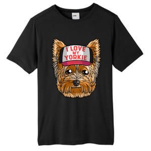 I Love My Yorkie Cute Dog Mom Gift Tall Fusion ChromaSoft Performance T-Shirt