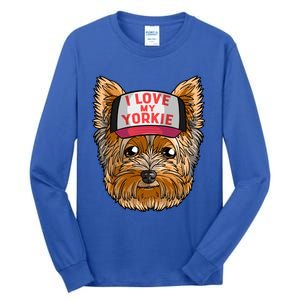 I Love My Yorkie Cute Dog Mom Gift Tall Long Sleeve T-Shirt