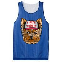 I Love My Yorkie Cute Dog Mom Gift Mesh Reversible Basketball Jersey Tank