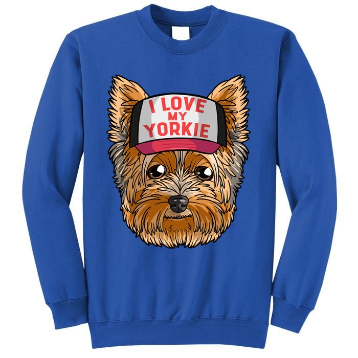 I Love My Yorkie Cute Dog Mom Gift Tall Sweatshirt