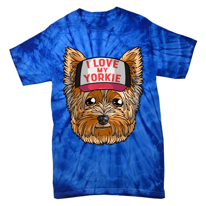 I Love My Yorkie Cute Dog Mom Gift Tie-Dye T-Shirt