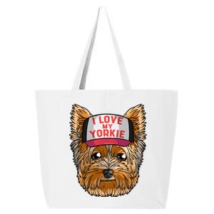 I Love My Yorkie Cute Dog Mom Gift 25L Jumbo Tote