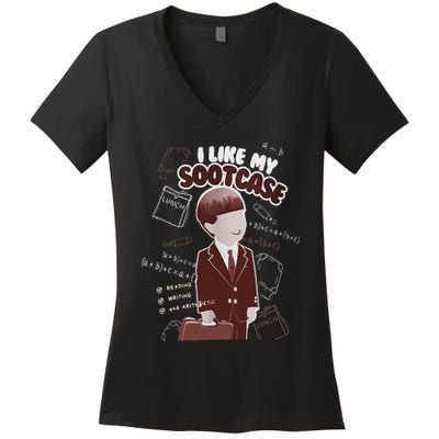 I Like My Suitcase Trump Sootcase Viral Meme Women's V-Neck T-Shirt