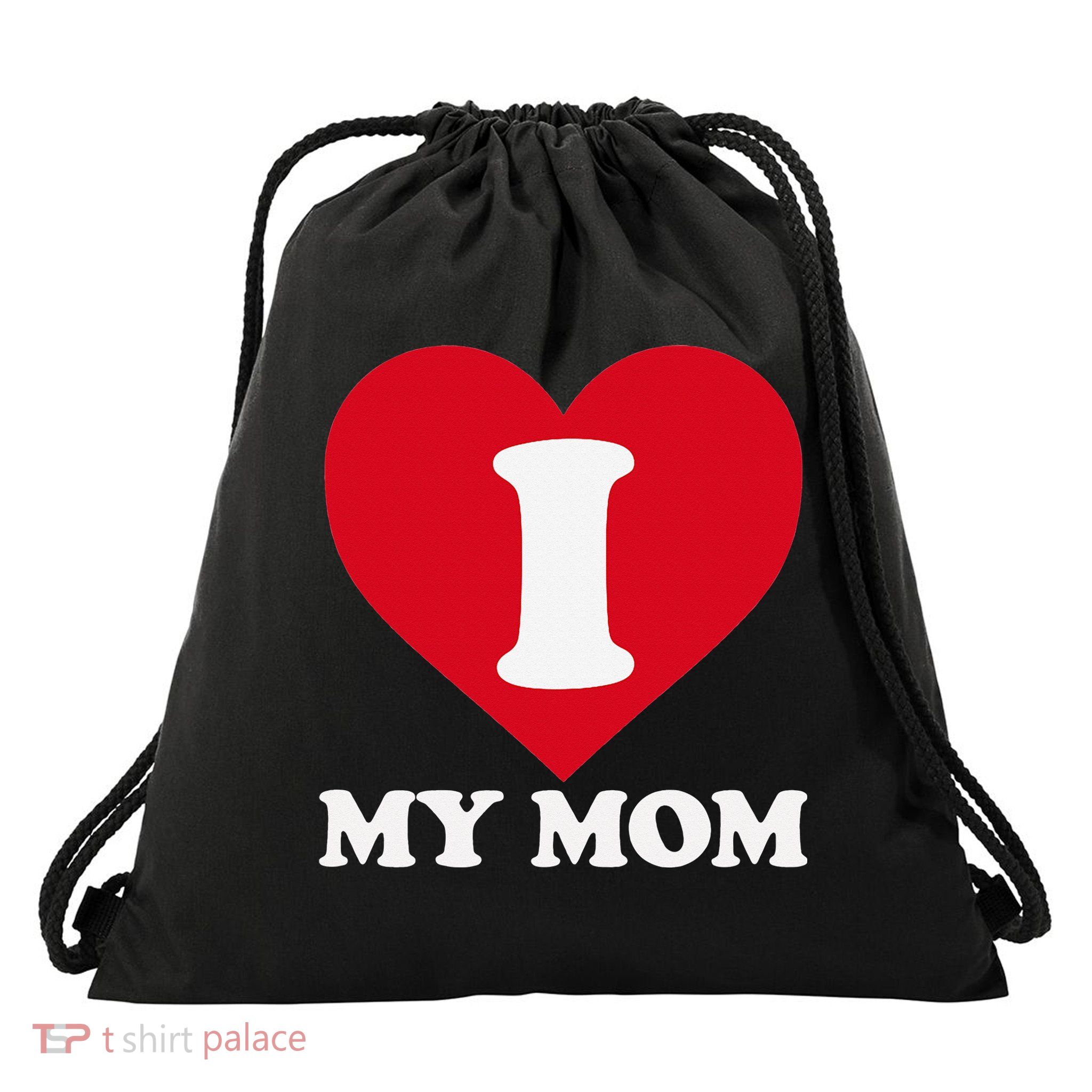 I love my Mom A gift for to show our super heroine our love Drawstring Bag