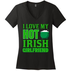 I Love My Hot Irish Girlfriend Women's V-Neck T-Shirt