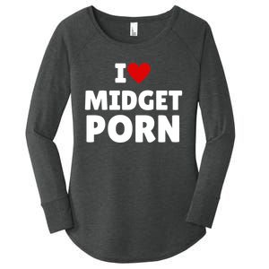 I Love Midget Porn Women's Perfect Tri Tunic Long Sleeve Shirt