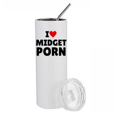 I Love Midget Porn Stainless Steel Tumbler