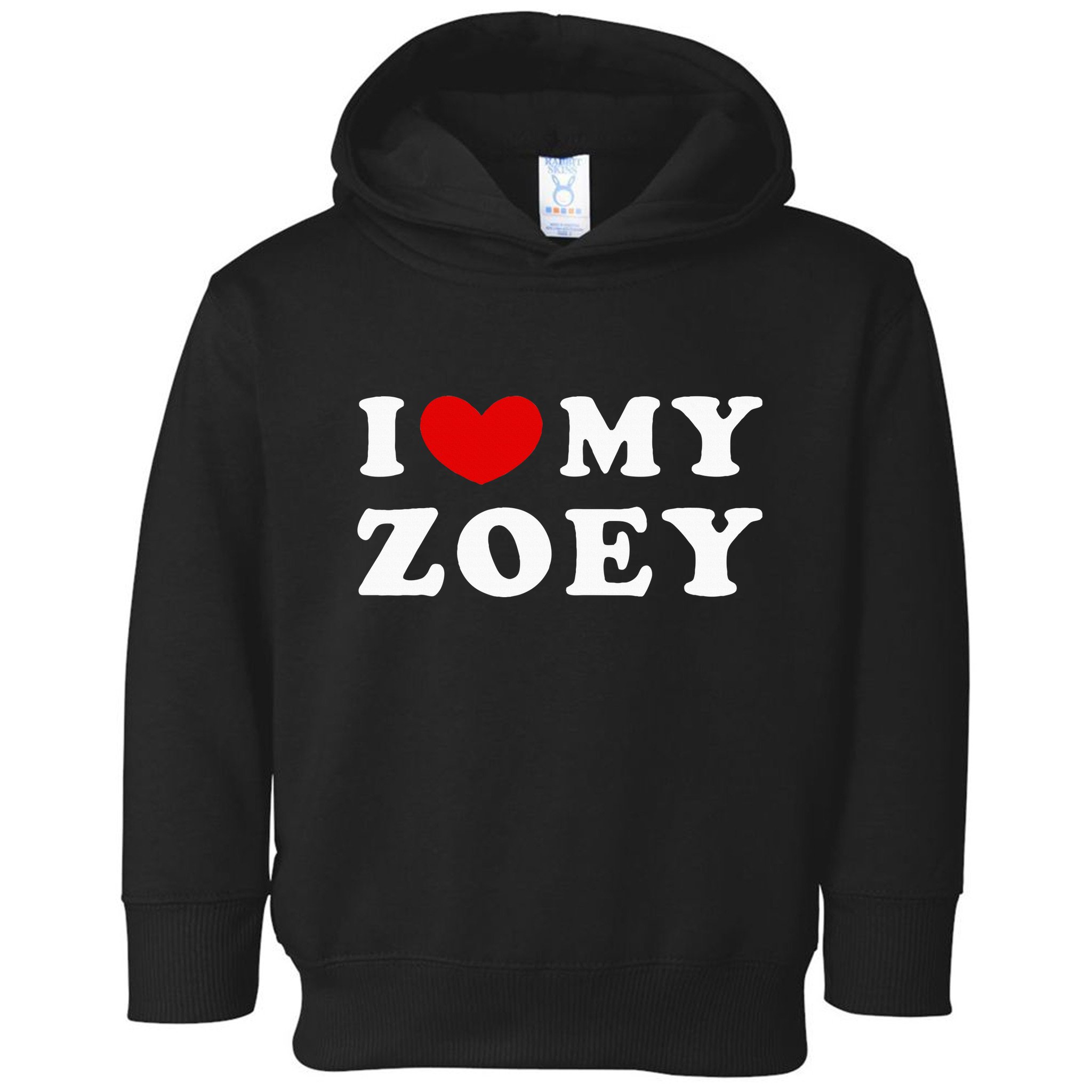 I Love My Zoey Toddler Hoodie