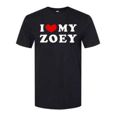 I Love My Zoey Softstyle® CVC T-Shirt