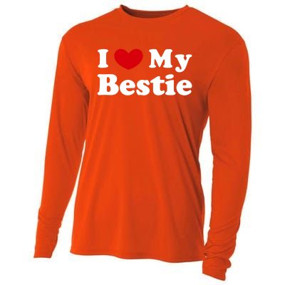 I Love My Bestie I Heart My Bestie Cool Gift Cooling Performance Long Sleeve Crew