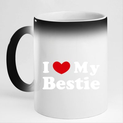 I Love My Bestie I Heart My Bestie Cool Gift 11oz Black Color Changing Mug