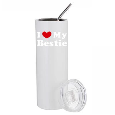 I Love My Bestie I Heart My Bestie Cool Gift Stainless Steel Tumbler