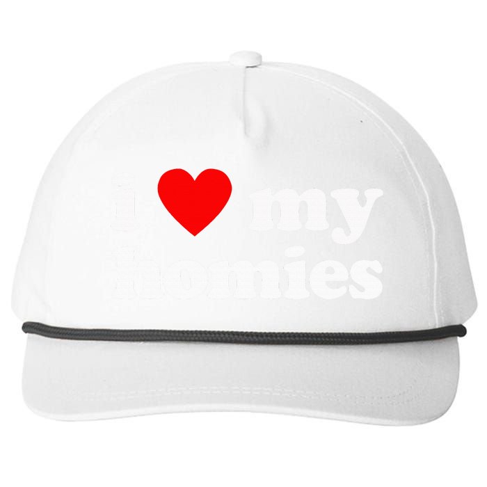 I Love My Homies Best Friend Snapback Five-Panel Rope Hat