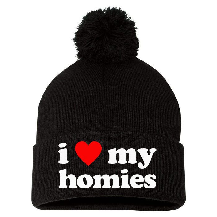 I Love My Homies Best Friend Pom Pom 12in Knit Beanie