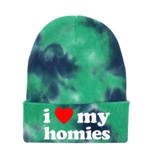 I Love My Homies Best Friend Tie Dye 12in Knit Beanie