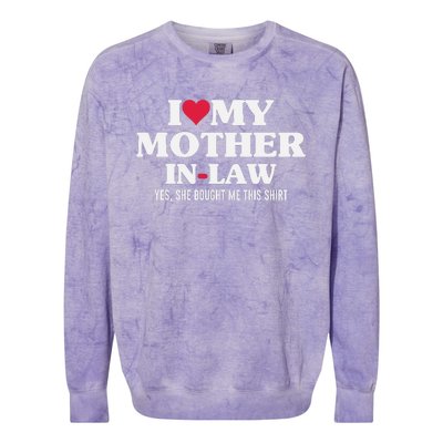 I Love My Mother In Law For Son In Law Colorblast Crewneck Sweatshirt