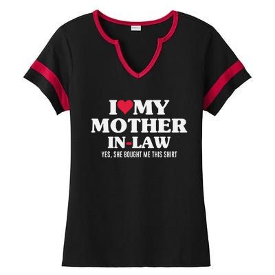 I Love My Mother In Law For Son In Law Ladies Halftime Notch Neck Tee