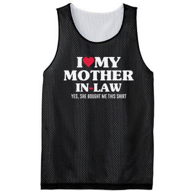 I Love My Mother In Law For Son In Law Mesh Reversible Basketball Jersey Tank