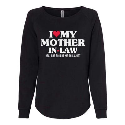 I Love My Mother In Law For Son In Law Womens California Wash Sweatshirt