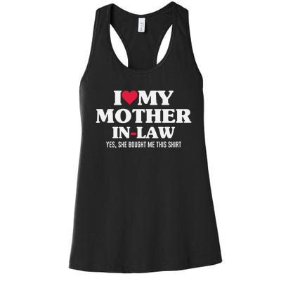 I Love My Mother In Law For Son In Law Women's Racerback Tank