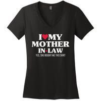 I Love My Mother In Law For Son In Law Women's V-Neck T-Shirt