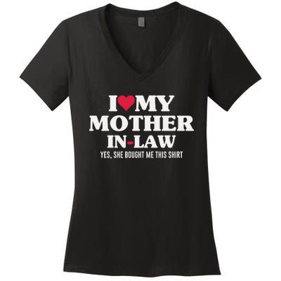 I Love My Mother In Law For Son In Law Women's V-Neck T-Shirt