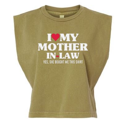 I Love My Mother In Law For Son In Law Garment-Dyed Women's Muscle Tee