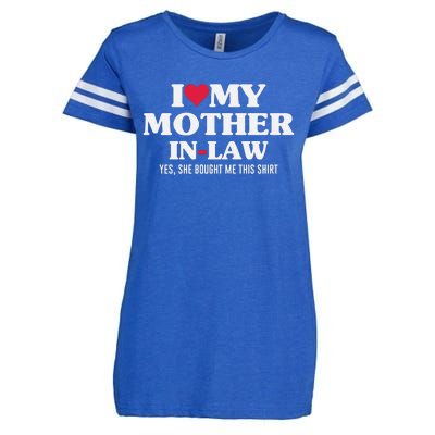 I Love My Mother In Law For Son In Law Enza Ladies Jersey Football T-Shirt