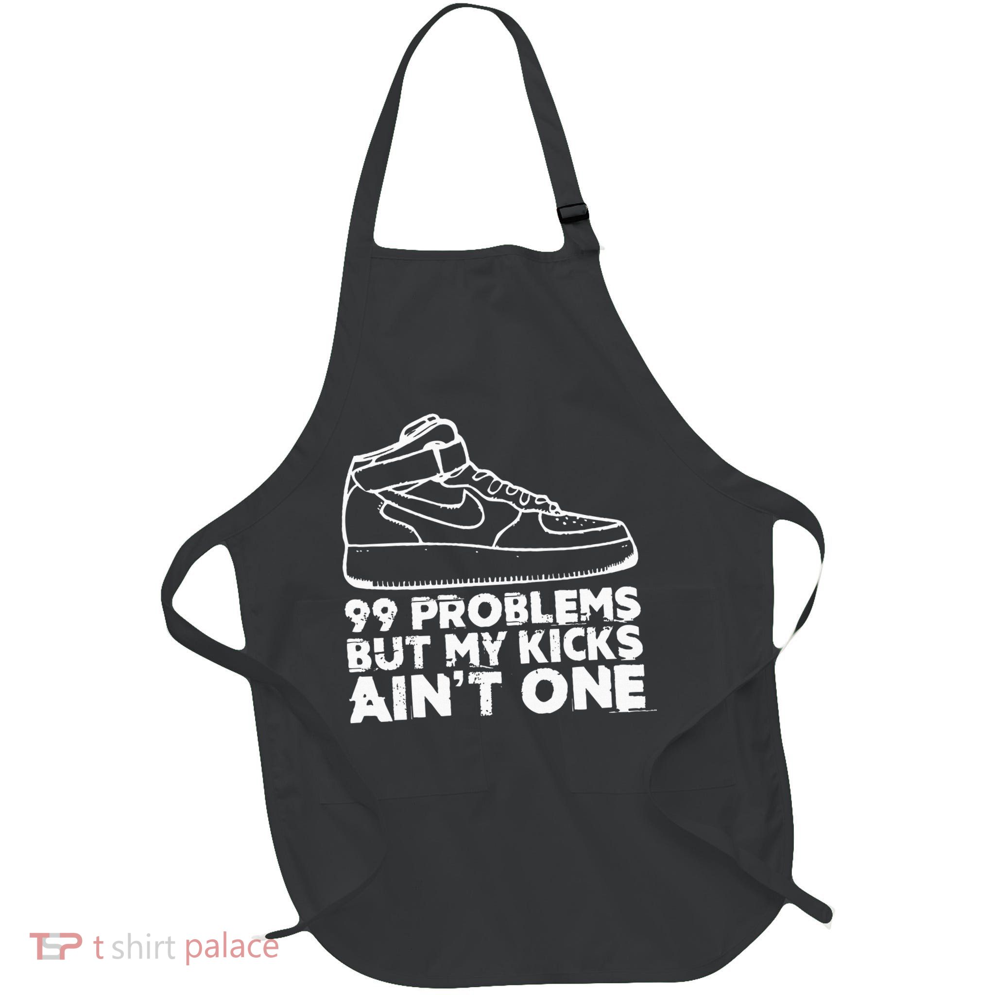 I Love My Kicks Gift For Sneakerhead Sneaker Full-Length Apron With Pockets