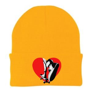 I Love My Skateboard Skateboarding Lover Valentines Day Knit Cap Winter Beanie