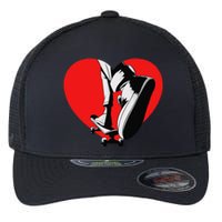 I Love My Skateboard Skateboarding Lover Valentines Day Flexfit Unipanel Trucker Cap