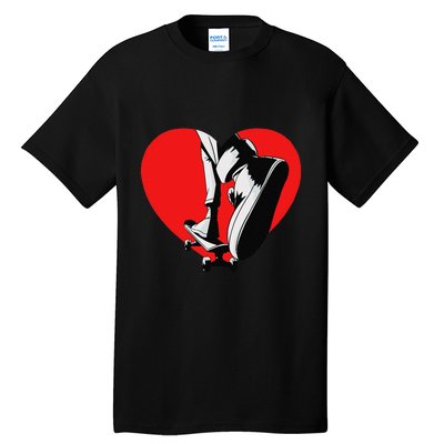 I Love My Skateboard Skateboarding Lover Valentines Day Tall T-Shirt