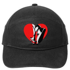 I Love My Skateboard Skateboarding Lover Valentines Day 7-Panel Snapback Hat