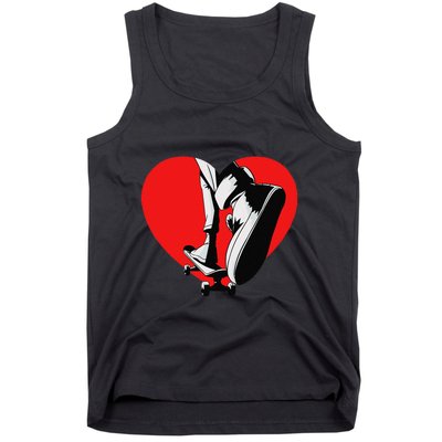 I Love My Skateboard Skateboarding Lover Valentines Day Tank Top