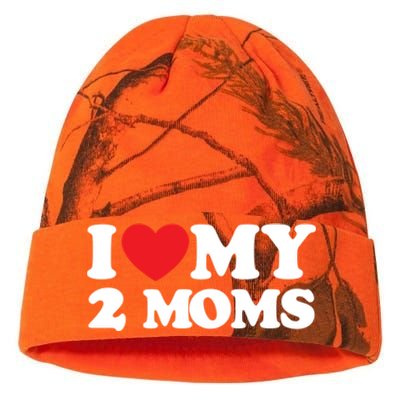 I Love My 2 Moms Gift Kati Licensed 12" Camo Beanie