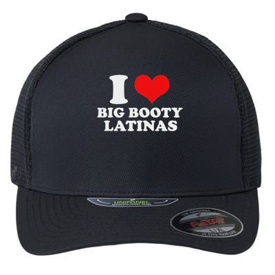 I Love My Big Booty Latinas Matching Red Heart Gf Graphic Flexfit Unipanel Trucker Cap