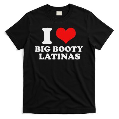 I Love My Big Booty Latinas Matching Red Heart Gf Graphic T-Shirt