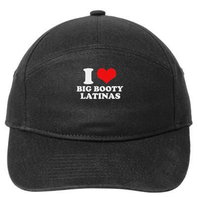 I Love My Big Booty Latinas Matching Red Heart Gf Graphic 7-Panel Snapback Hat