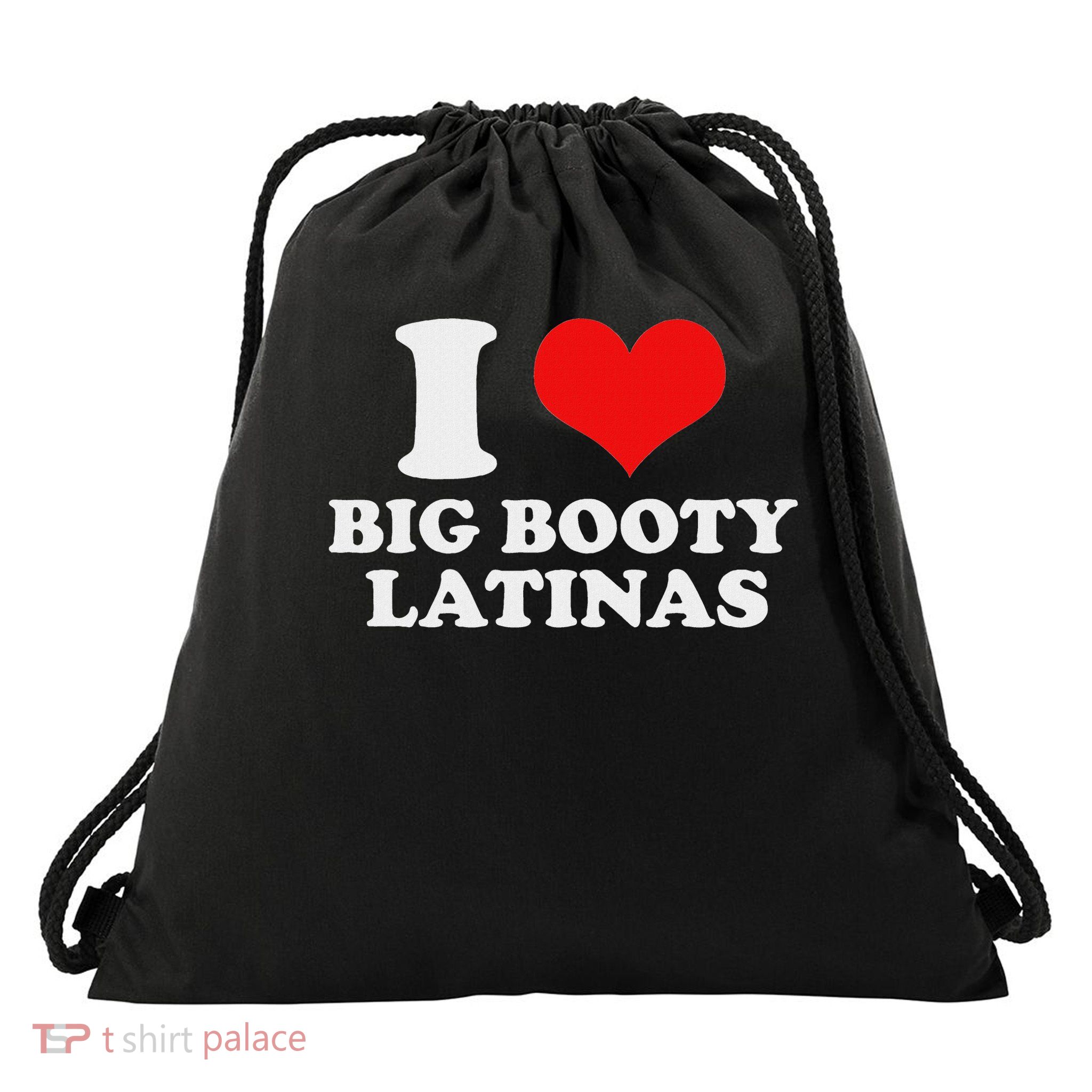 I Love My Big Booty Latinas Matching Red Heart Gf Graphic Drawstring Bag