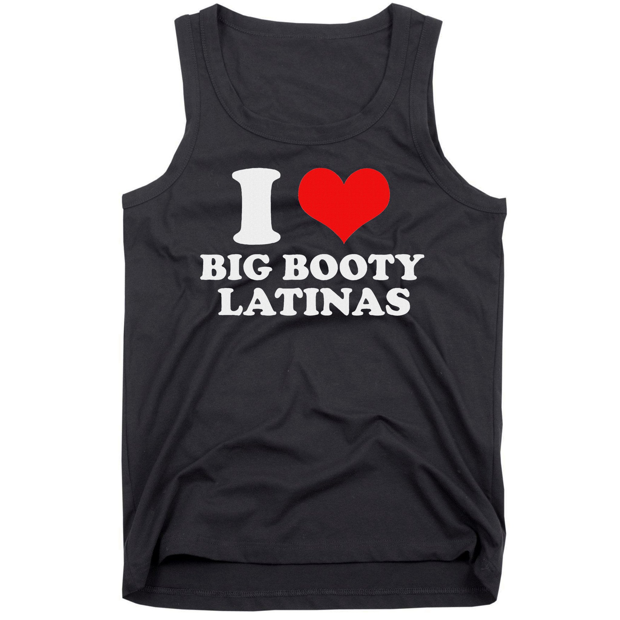 I Love My Big Booty Latinas Matching Red Heart Gf Graphic Tank Top
