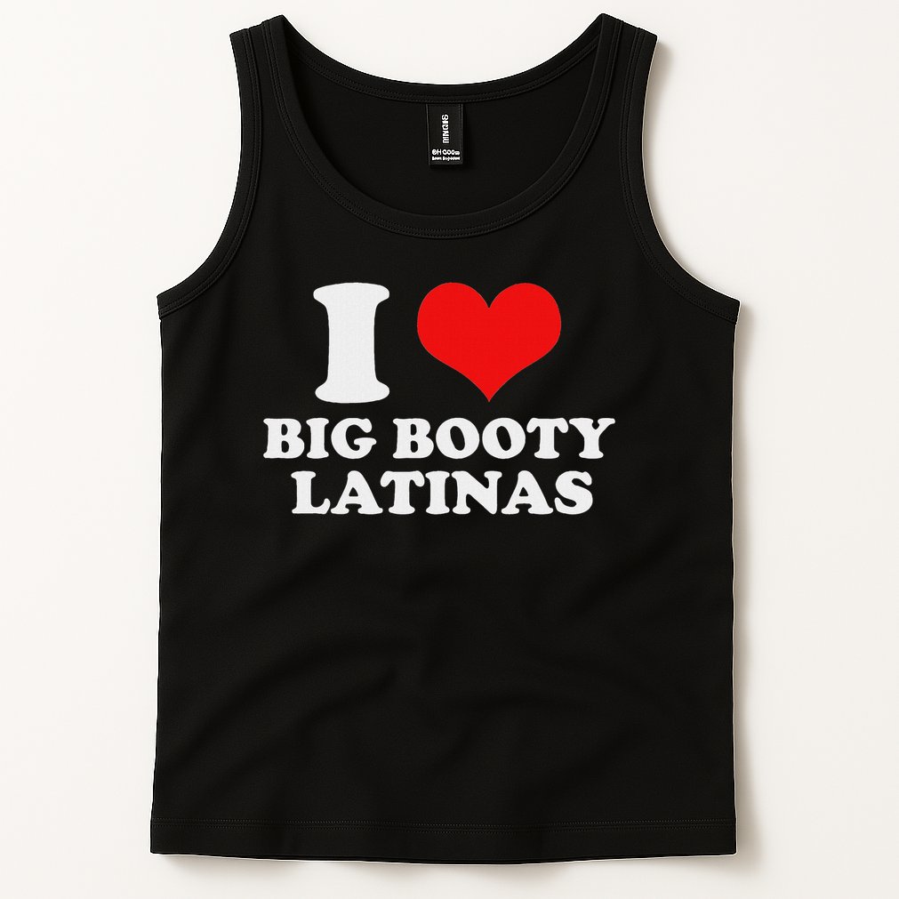 I Love My Big Booty Latinas Matching Red Heart Gf Graphic Tank Top