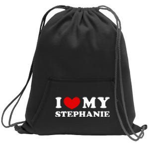 I Love My Stephanie I Heart My Stephanie Sweatshirt Cinch Pack Bag