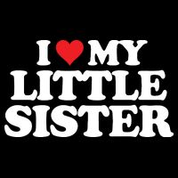 I Love My Little Sister Heart Funny Fun Gift Doggie Tank