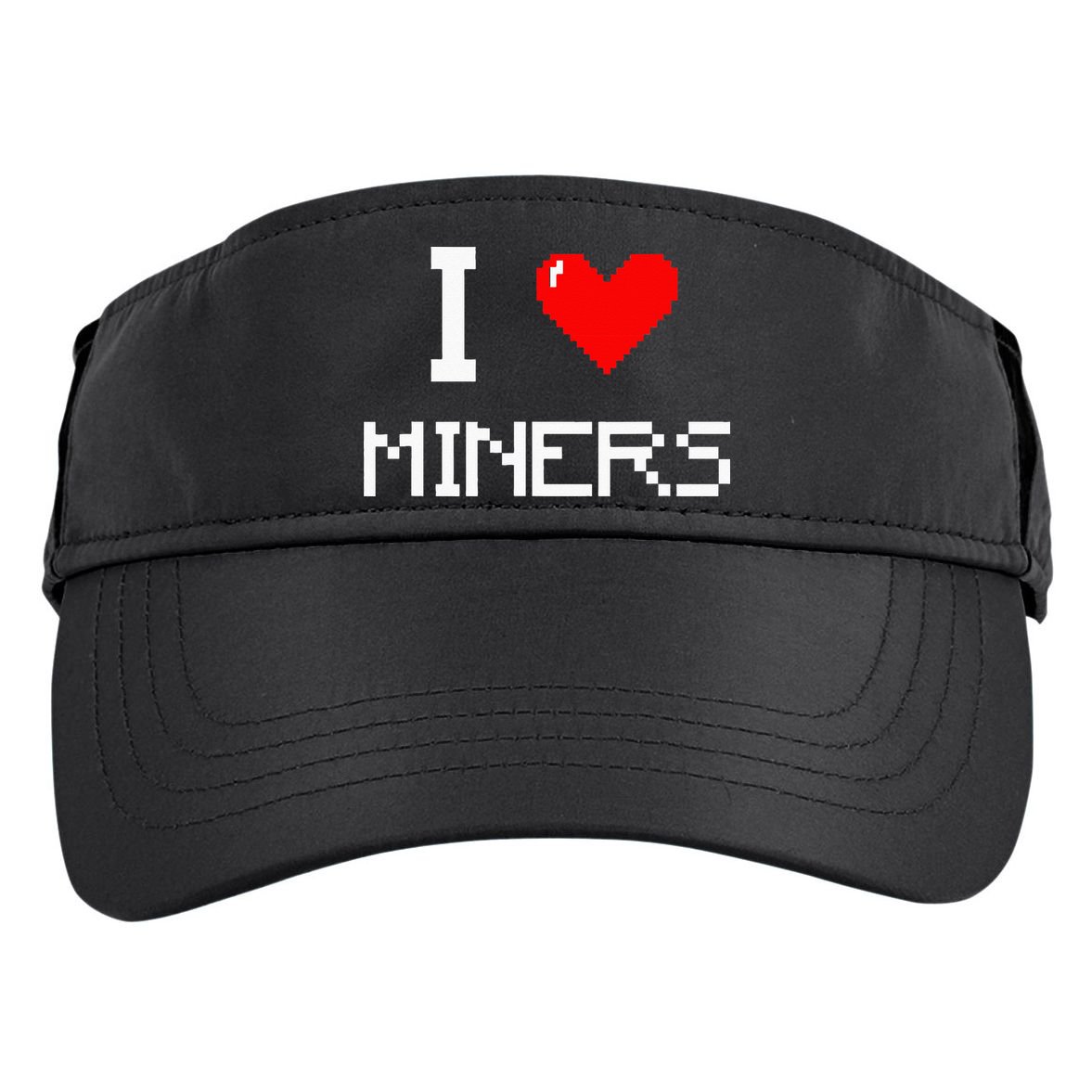 I Love Miners Funny Miner Mining Gamer Adult Drive Performance Visor