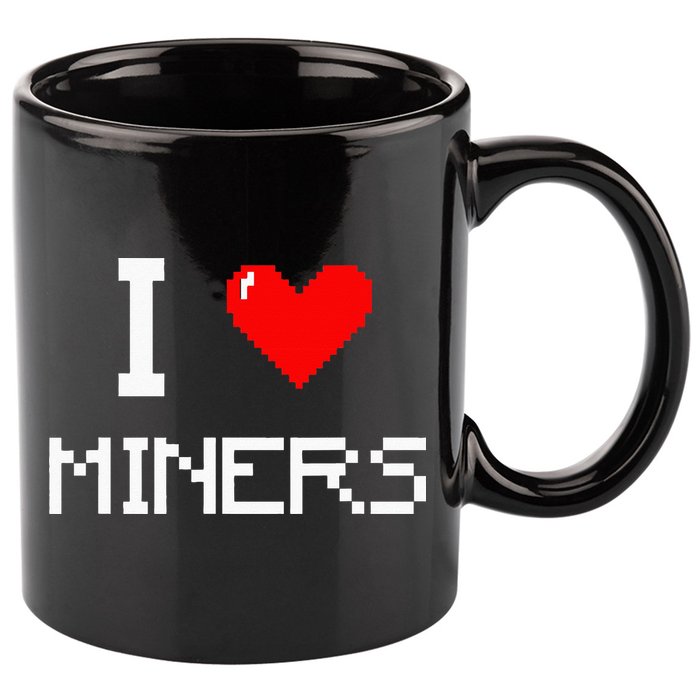 I Love Miners Funny Miner Mining Gamer 11oz C Handle Ceramic Mug