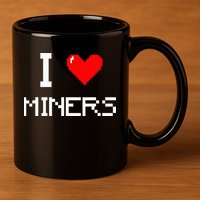 I Love Miners Funny Miner Mining Gamer 11oz C Handle Ceramic Mug