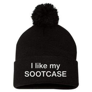 I Like My Sootcase Funny Suittcase Viral Meme Pom Pom 12in Knit Beanie