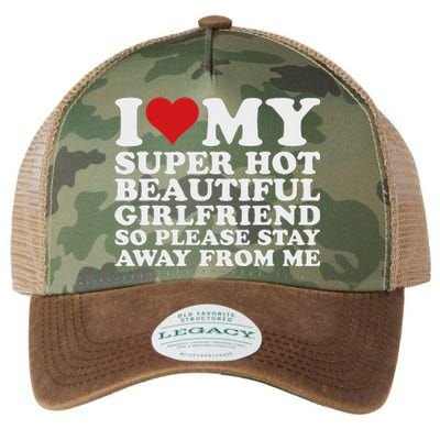 I Love My Hot Girlfriend Funny Legacy Tie Dye Trucker Hat